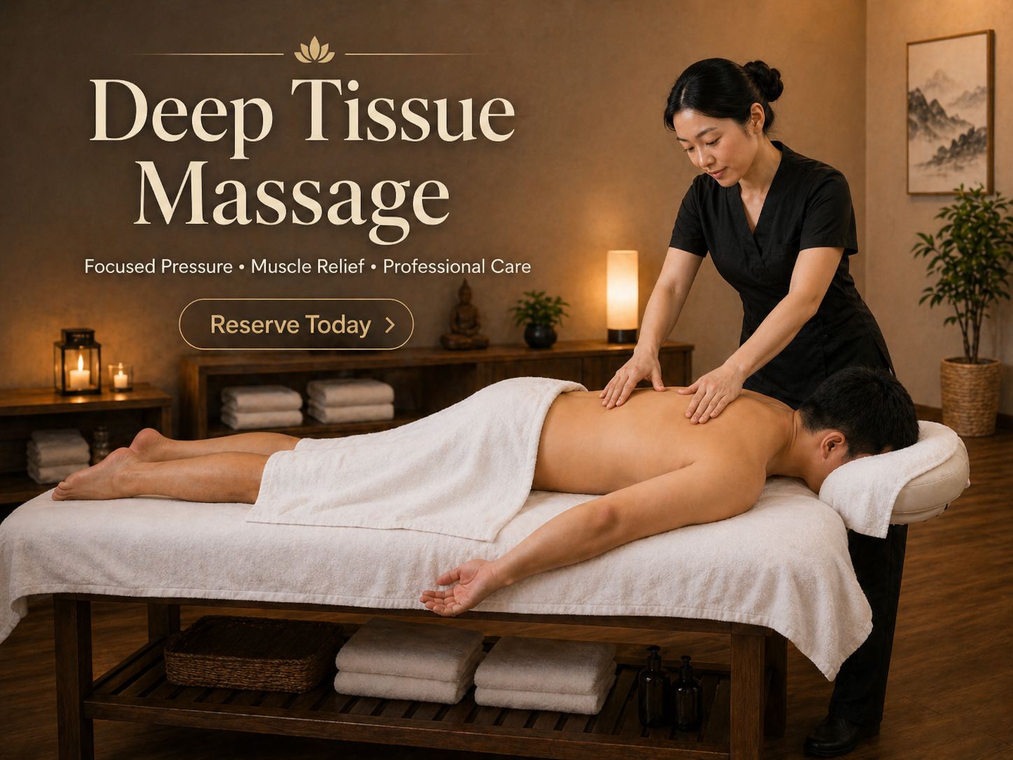 Clean private massage room atmosphere at Cozy Massage Spa in North Hollywood CA